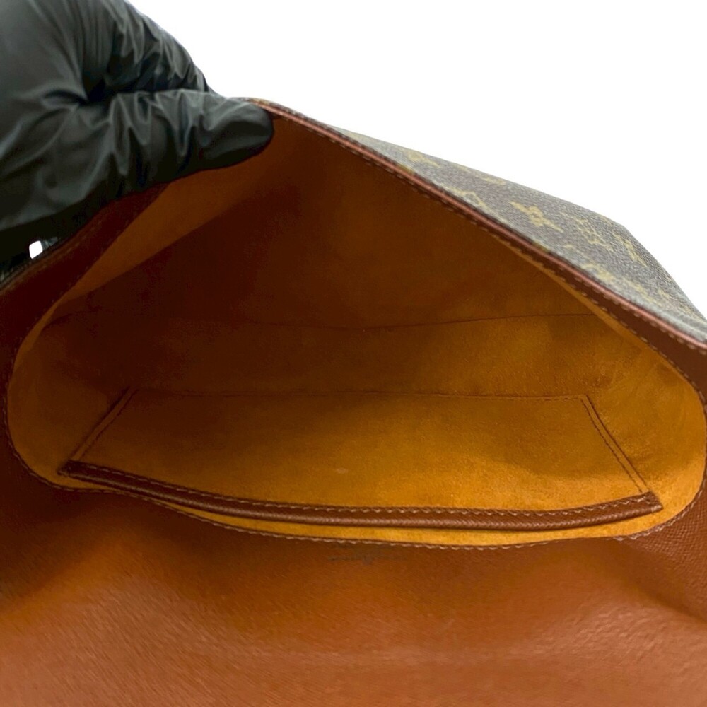 LOUIS VUITTON Authentic Brown Monogram Leather Shoulder Bag - Picture 9 of 10